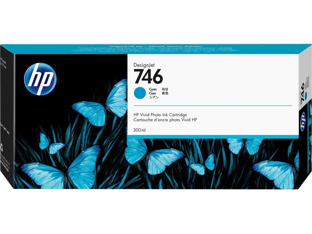 Картридж HP 746 струйный голубой (300 мл)