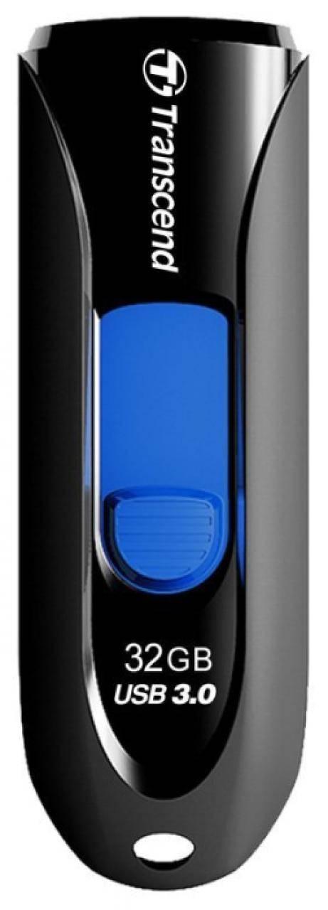 Флеш накопитель 32GB Transcend JetFlash 790, USB 3.1, Черный/Синий
