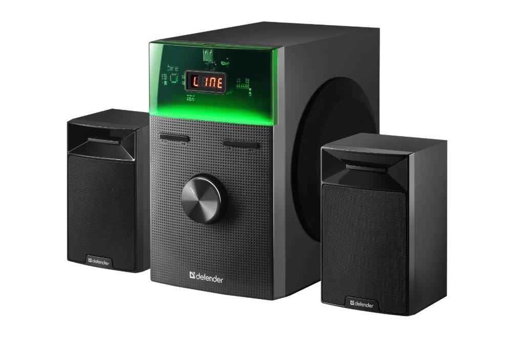 Defender Акустическая 2.1 система Tresor 50Вт, BT/FM/USB/AUX/RC/Light