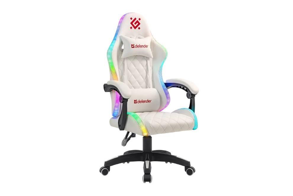Defender Игровое кресло Energy Белый,RGB,класс 4,PU