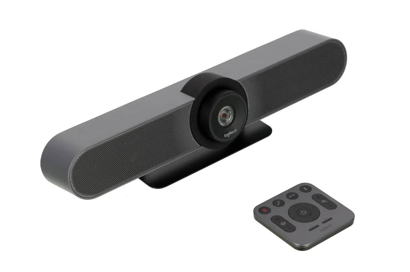 Logitech Веб-камера MeetUp, Ultra HD 4K, 3840 х 2160, 30 кад/сек, 8 Мп, 120°, шумоподавление, USB 3.0, кабель 5м, черный