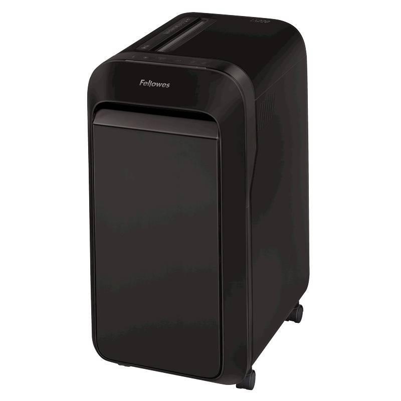 Fellowes® Шредер Powershred LX220, черный, DIN P-4, 4х12 мм, 20 лст., 30 лтр, Jam Proof™, SafeSense