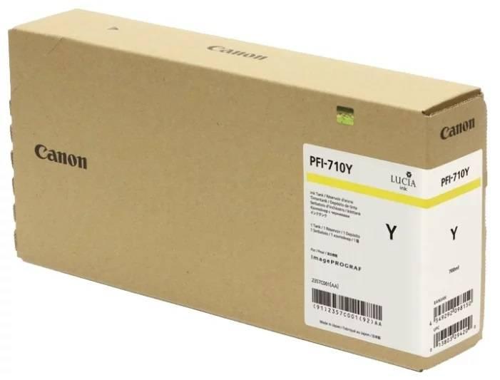 Картридж CANON PFI-710 Y желтый,  700 мл