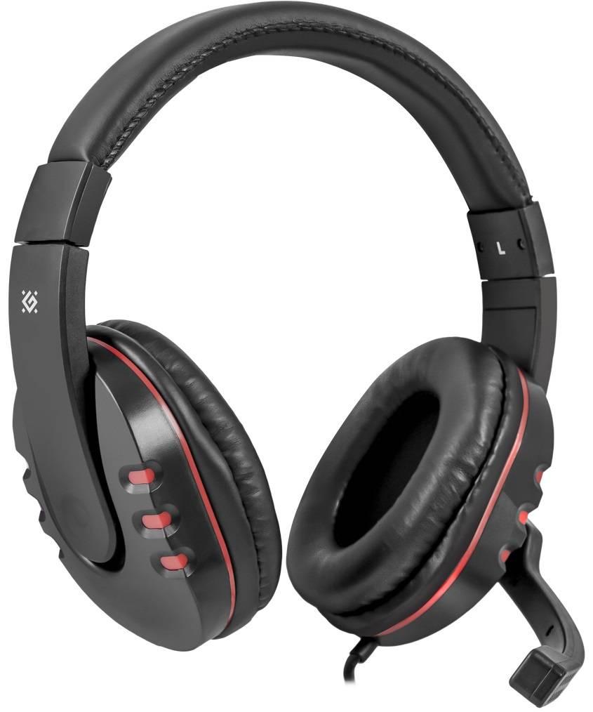 Defender Игровая гарнитура Warhead G-160 черный, кабель 2,5 м.