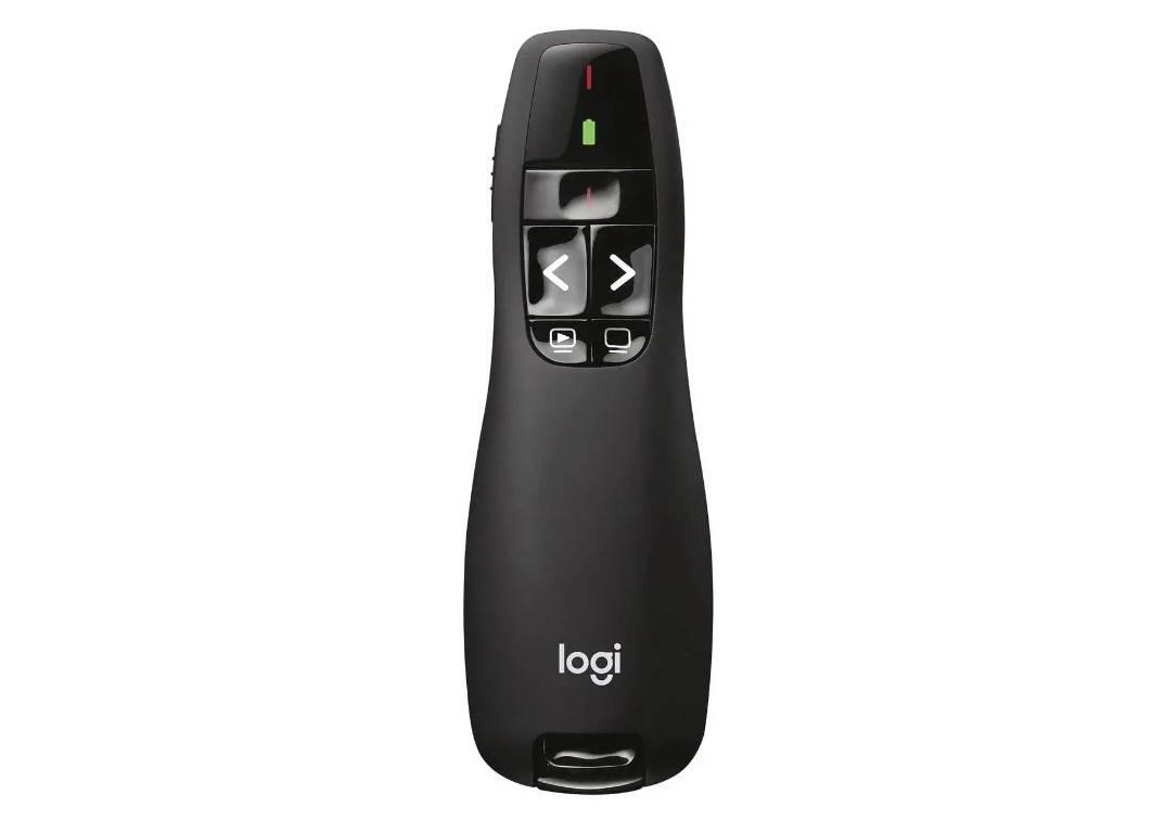 Logitech Презентер R400, беспроводной со встроенной лазерной указкой, USB, радио 15 м.