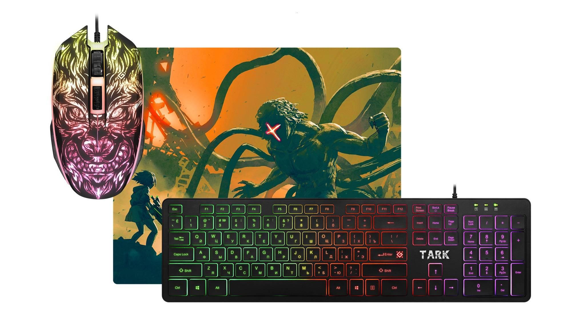 Defender Игровой набор Tark C-779 RU,Light,мышь+клавиатура+ковер