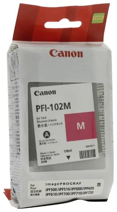 Картридж CANON PFI-102 M пурпурный,  130 мл