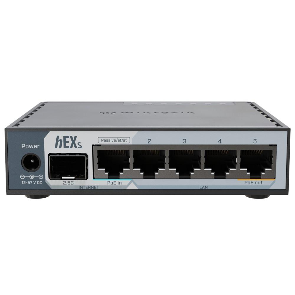 MikroTik E60iUGS Маршрутизатор проводной, HEX S(2025), 2 ядра (950 МГц), 5х 1G RJ45, SFP, USB, раздача PoE