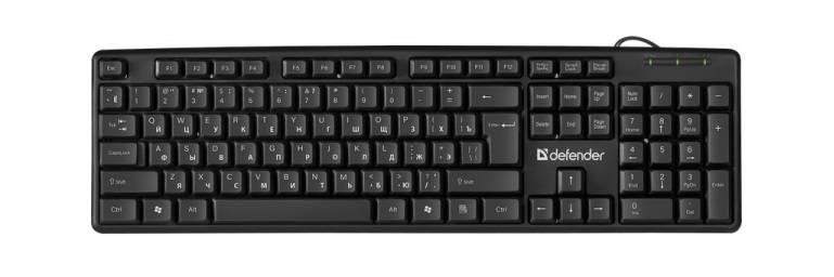Defender Клавиатура проводная Element HB-520 / 104 клав. / классическая раскладка / черный, USB.