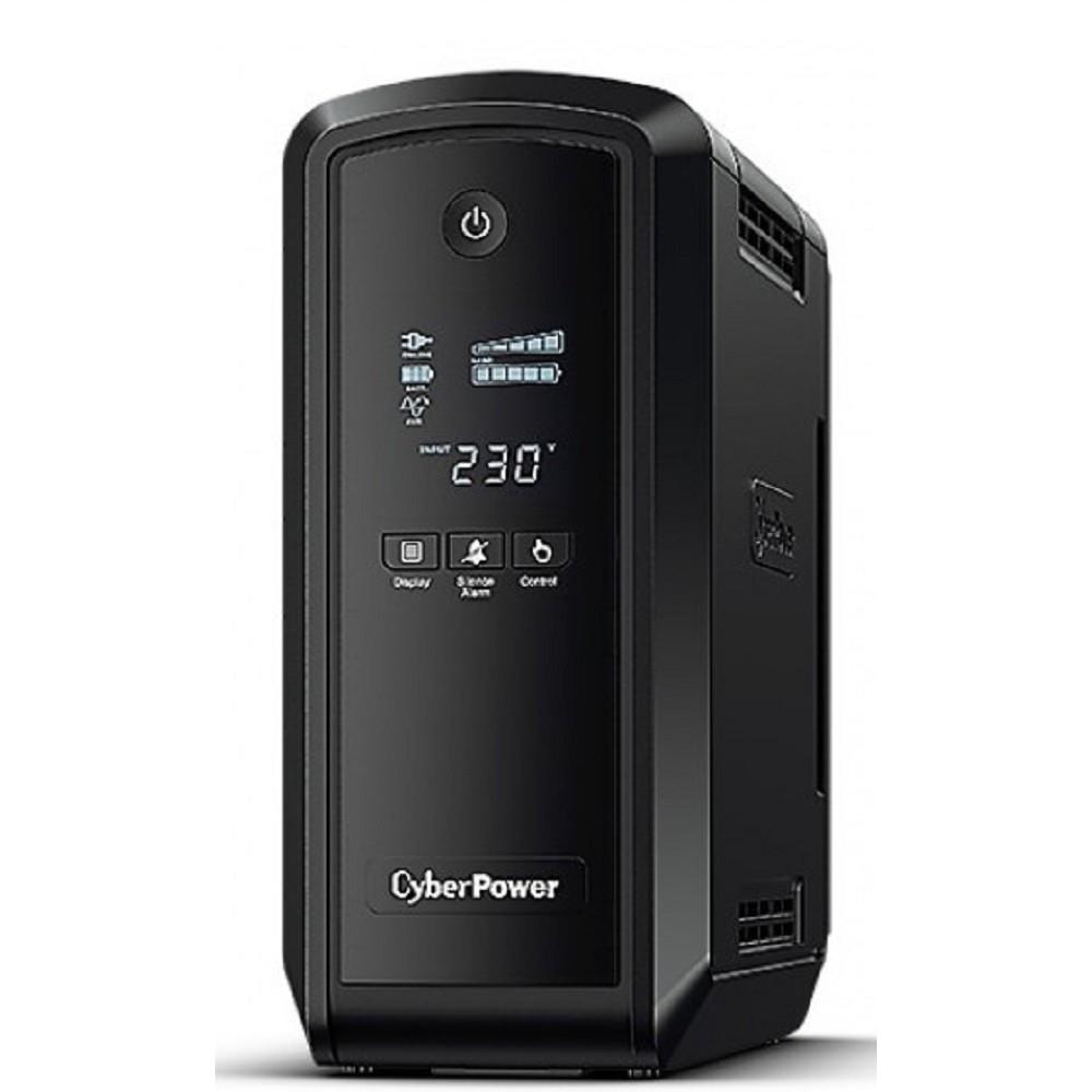 ИБП CyberPower CP900EPFCLCD {Line-Interactive, Tower, 900VA/540W USB/RJ11/45/USB charger A (6 EURO), 12В/9 Ач х 1}