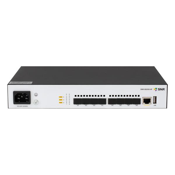 коммутатор SNR Управляемый коммутатор уровня 2+, 8 x 1/10GE SFP+. Питание: 220V AC