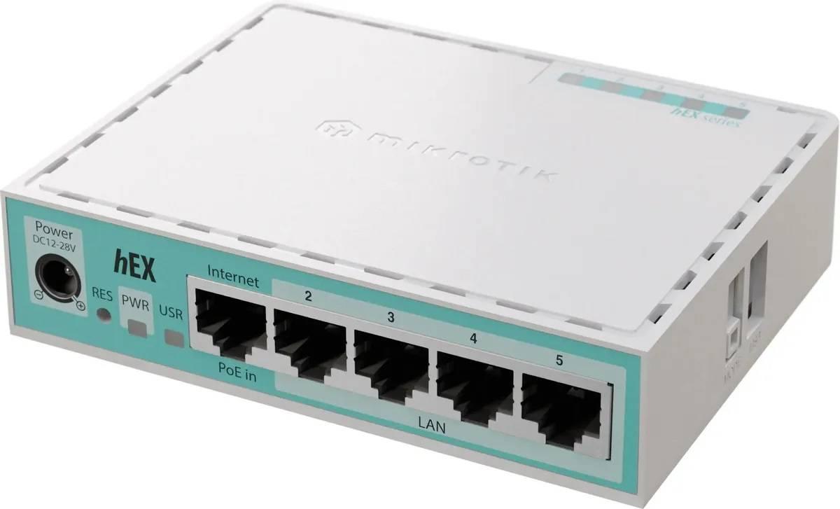 MikroTik E50UG Маршрутизатор hEX Refresh, 512MB RAM, Dual-core CPU, LAN 4x1 Гбит/с, WAN 1х1 Гбит/с, 1хUSB 2.0