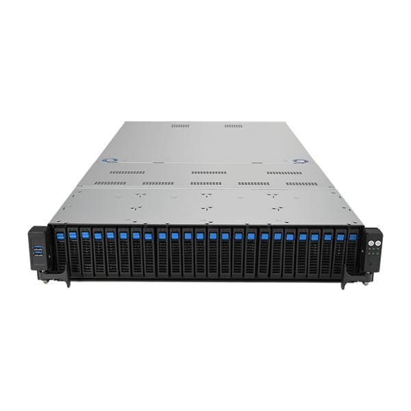 Сервер ASUS RS720-E11-RS24U 2U, 2xLGA4677, 32 DIMM DDR5, 24x 2.5"(12x NVMe+12x NVMe/SATA/SAS* hs), 2 x M.2 slot 2280, 2x10Gbe RJ45, 1 dual-slot GPU, 4 slots PCIe 5.0, 1x OCP 3.0, 2x2600W