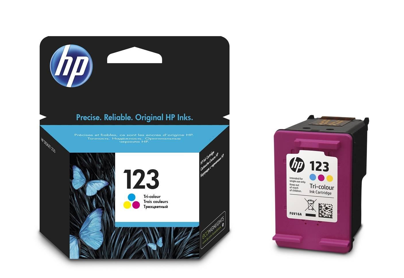 Картридж HP 123 струйный трехцветный (100 стр)