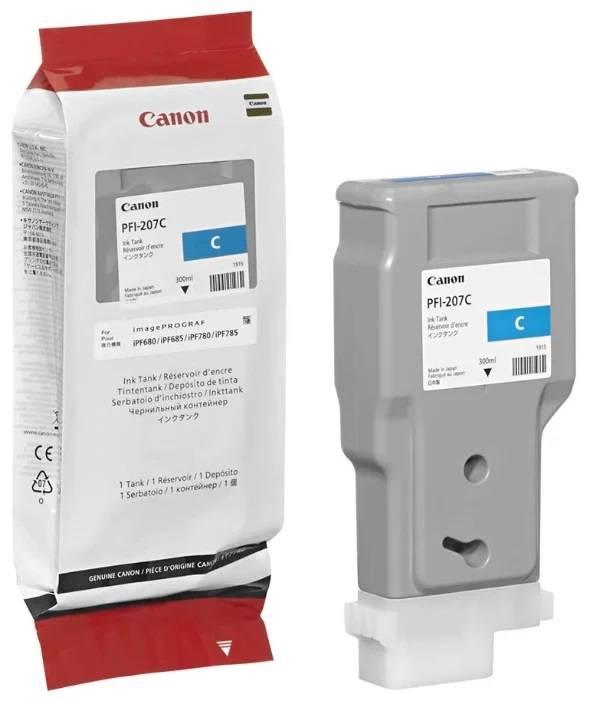 Картридж CANON PFI-207 C голубой,  300 мл