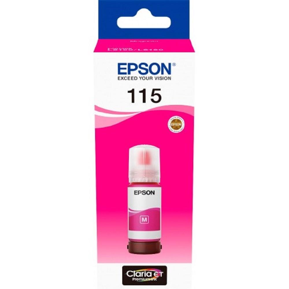 EPSON C13T07D34A  Контейнер 115 с пурпурными чернилами для L8160/L8180