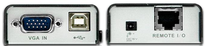 Удлинитель/усилитель/extender, VGA/SVGA+KBD+MOUSE USB, 100 метр., HD-DB15+USB A-тип/USB B-тип, Female, без шнуров, Б.П. 220> 5V, (по витой паре/UTP/FTP макс.разрешение 1920х1200 60Hz(30m) 1280х1024 60Hz(100m) DDC2B3 г.гар.+электростраховка/ATEN/ Mini USB KVM EXTENDER W/230V ADP., CE100