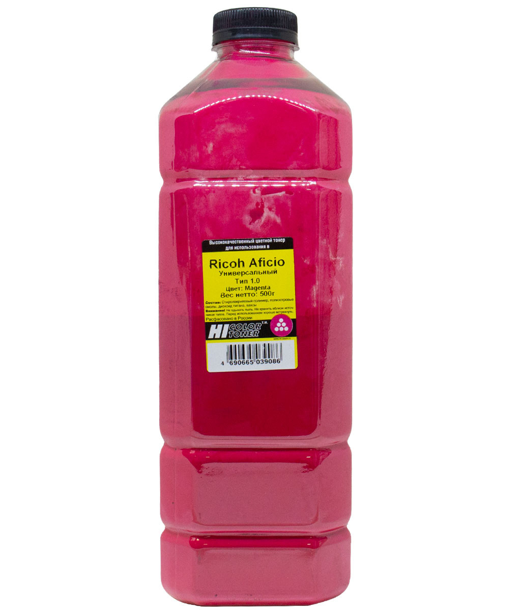 Тонер Hi-Black Универсальный для Ricoh Aficio Color, Тип 1.0, M, 500 г, канистра, 20111821