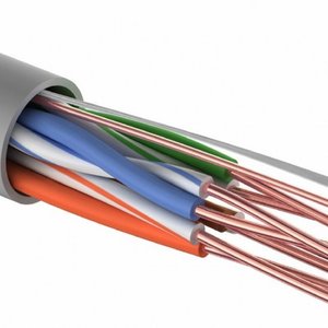 Rexant (01-0043-50) Кабель витая пара U/UTP, CAT 5e, PVC, 4PR, 24AWG, INDOOR, SOLID, серый, 50м,