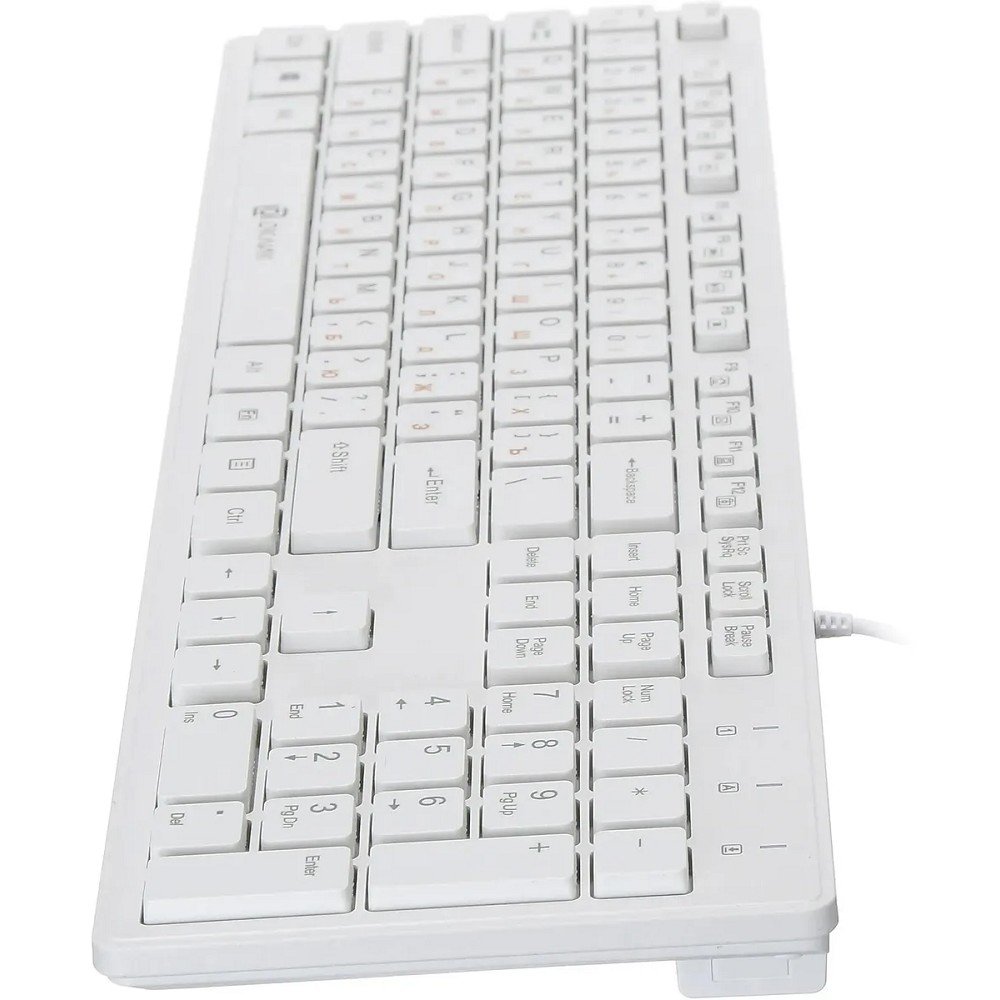 Клавиатура Oklick 500M белый USB slim Multimedia  [1061586]