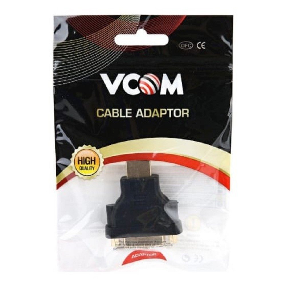VCOM VAD7819 Переходник DVI-D 25F to HDMI 19M [06937510890064]