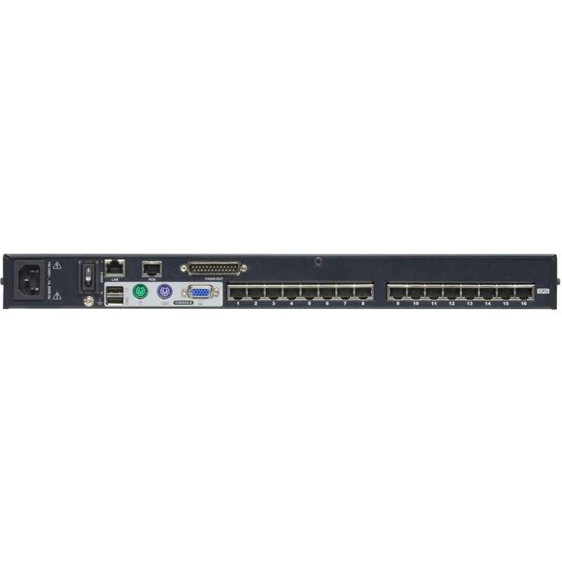 Переключатель KVM,  1 local user PS2+VGA+1 IP user => 16 cpu (PS2/USB/Sun+VGA)/RS232, без шнуров KH1516AI/KH1516AI-AX-G/ Cat 5 High-Density KVM over the NET.