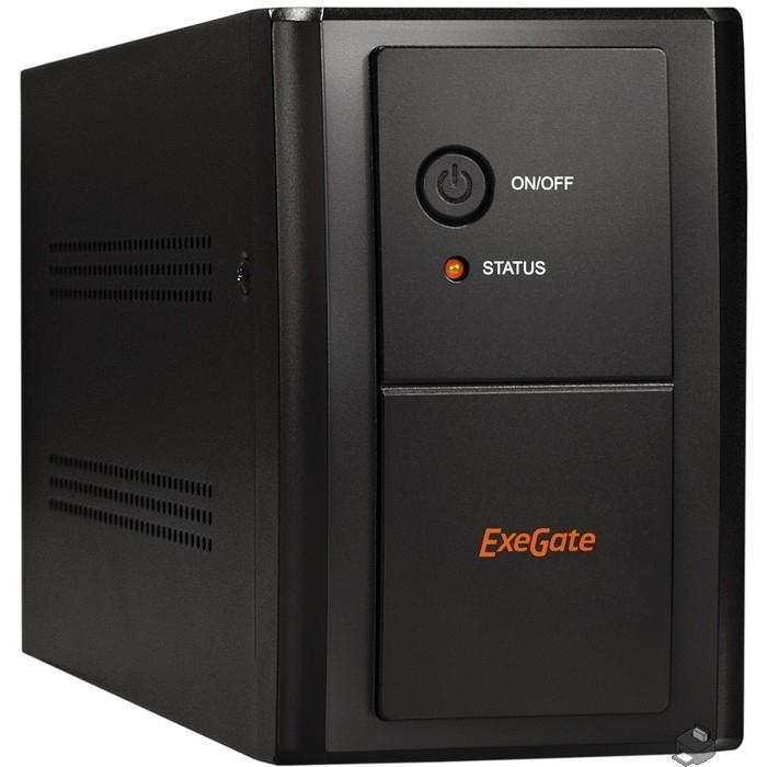 Exegate EP285490RUS ИБП ExeGate SpecialPro UNB-1200.LED.AVR.4SH.USB <1200VA/750W,LED, AVR, 4*Schuko, USB, Black>