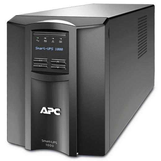 Источник бесперебойного питания APC Smart-UPS 1000VA/700W, Line-Interactive, LCD, Out: 220-240V 8xC13 (4-Switched), SmartSlot, USB, SmartConnect, Black, 1 year warranty (замена SMT1000I), SMT1000IC