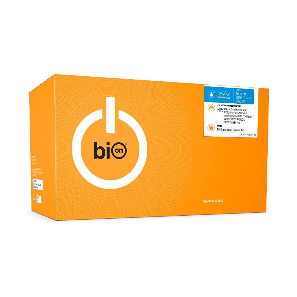 Bion CF211A/CE321A/CB541A/C716/C731 Картридж для HP {LaserJet Pro M251CM1415/1312/CP1525/1215/1515;Canon LBP5050/MF8030/8050/8080/8040/LBP-7100/7110/MF8230/8280/628/623} (1400  стр.) Голубой, с чипом, BCR-CF211A/CE321A/CB541A/C716/C731