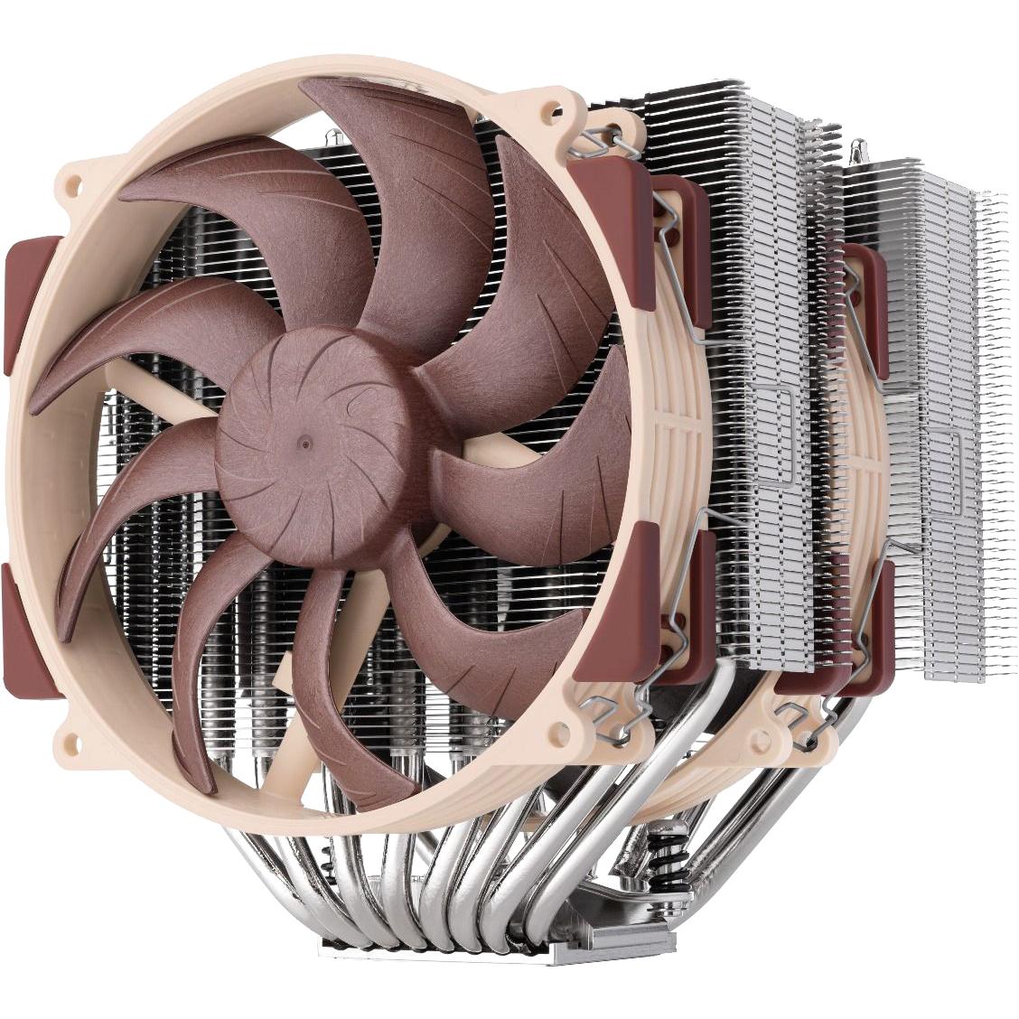Кулер для процессора/ CPU Cooler Noctua NH-D15 G2 (228W, 4-pin PWM, 168mm, Al/Cu, 8x6mm, 2x140mm, 91.5CFM, 24.8dBA, 1500RPM, S: 1851/1700/1200/115X, AM5/AM4, Beige/Brown)