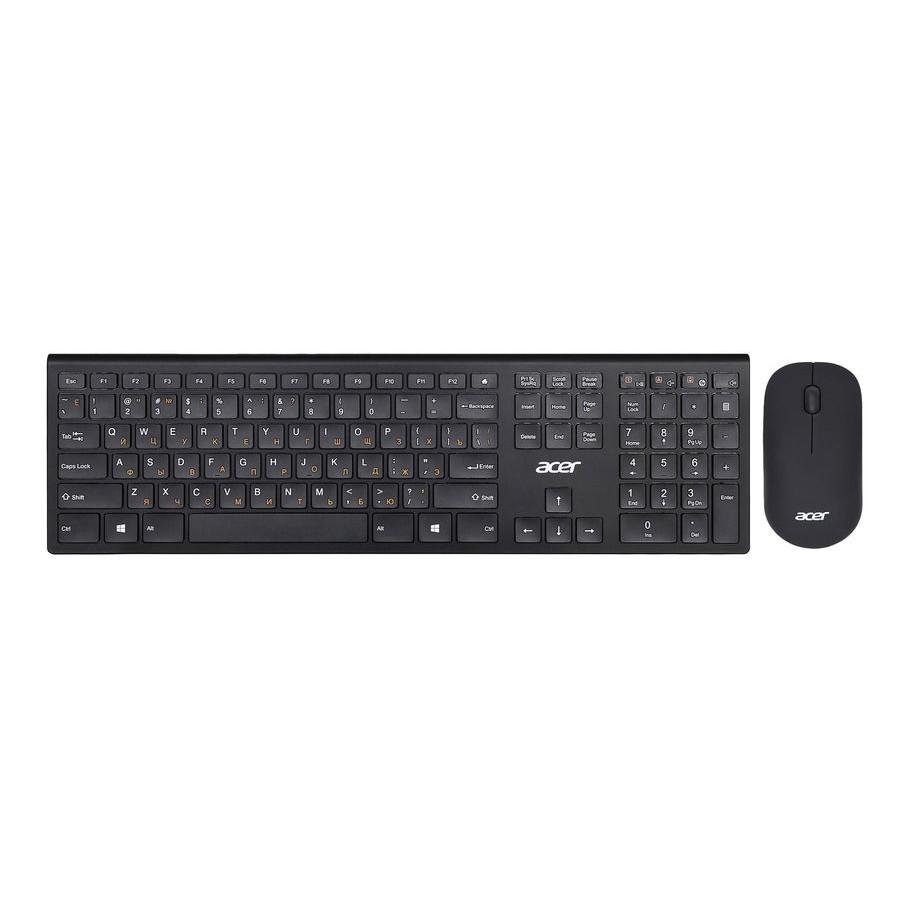 Acer OKR030 [ZL.KBDEE.005] Комплект (клавиатура + мышь) Combo wilreless USB  slim black 