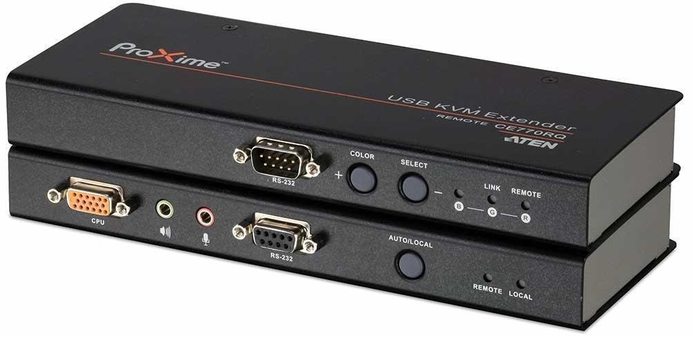 Удлинитель консоли (клав./мышь USB+мон.+аудио+RS232) на 200м/ USB KVM EXTENDER W/1.8M W/230V ADP, CE770