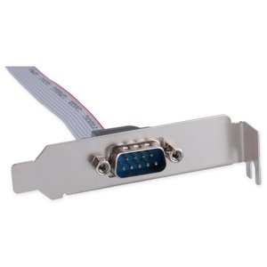 Cablexpert Планка на заднюю панель низкопрофильная, 1 порт COM/RS-232/DB9-M (CCDB9RECEPTACLE-LP)