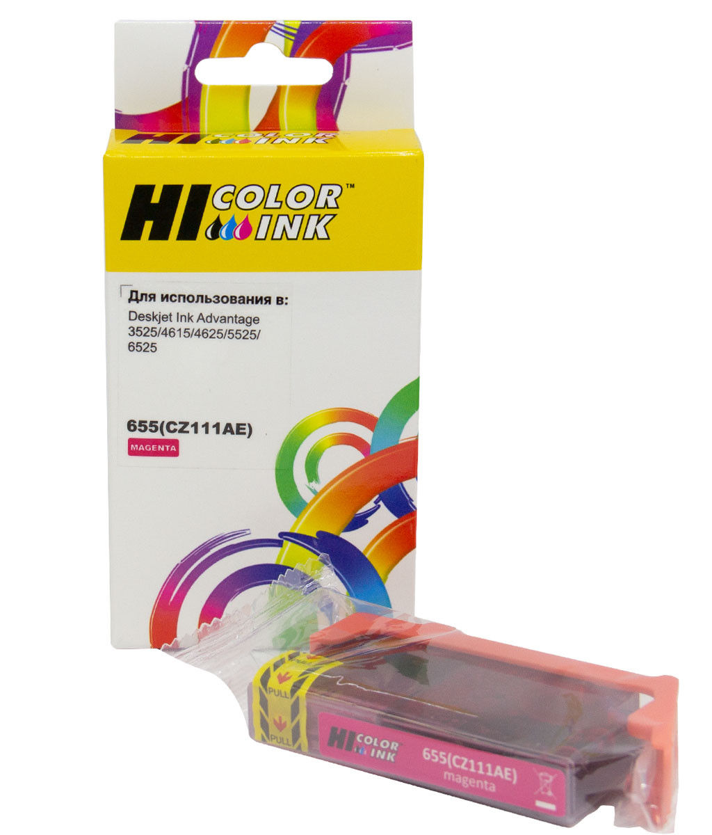 Картридж Hi-Black (HB-CZ111AE) для HP DJ IA 3525/5525/4615/4525, №655, M, 655(CZ111AE)