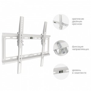 Kromax IDEAL-4 new white, наст. для TV 22"-65", max 50 кг, 1 ст св., нак. 0°-10°, от ст. 23 мм, max VESA 400x400 мм., 26020