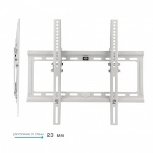 Kromax IDEAL-4 new white, наст. для TV 22"-65", max 50 кг, 1 ст св., нак. 0°-10°, от ст. 23 мм, max VESA 400x400 мм., 26020