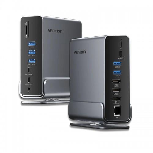 Мультифункциональная док-станция Vention USB Type C 15 в 1, TPUH0