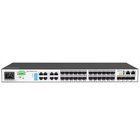 SNR SNR-S3850G-24FX Управляемый коммутатор уровня 3, 16 портов 100/1000Base-X SFP, 8 портов Combo 10/100/1000Base-T|100/1000Base-X SFP, 4 порта 1/10G SFP+, RPS 12V DC