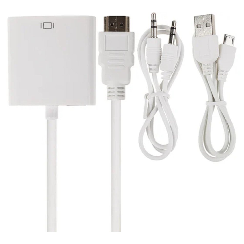 Rexant (17-6934) Переходник штекер HDMI - гнездо VGA, провод + шнур стерео 3,5мм с питанием