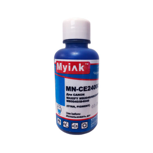 Чернила для CANON PGI-1200, PGI-2400, PGI-2500, PGI-2700, PGI-2800, PGI-2900 (100мл, cyan, Pigment) CE2400C EverBrite™ MyInk