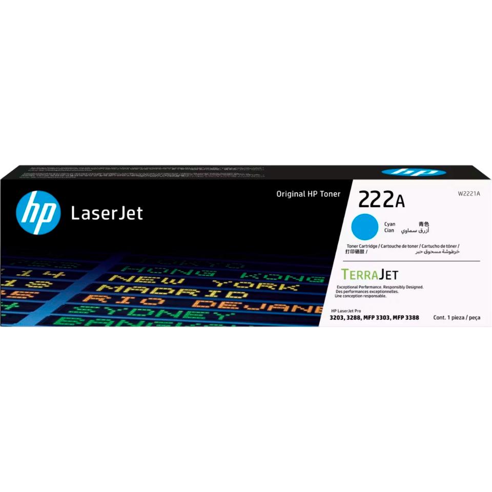 Тонер-картридж/ HP 222A Cyan Toner, W2221A