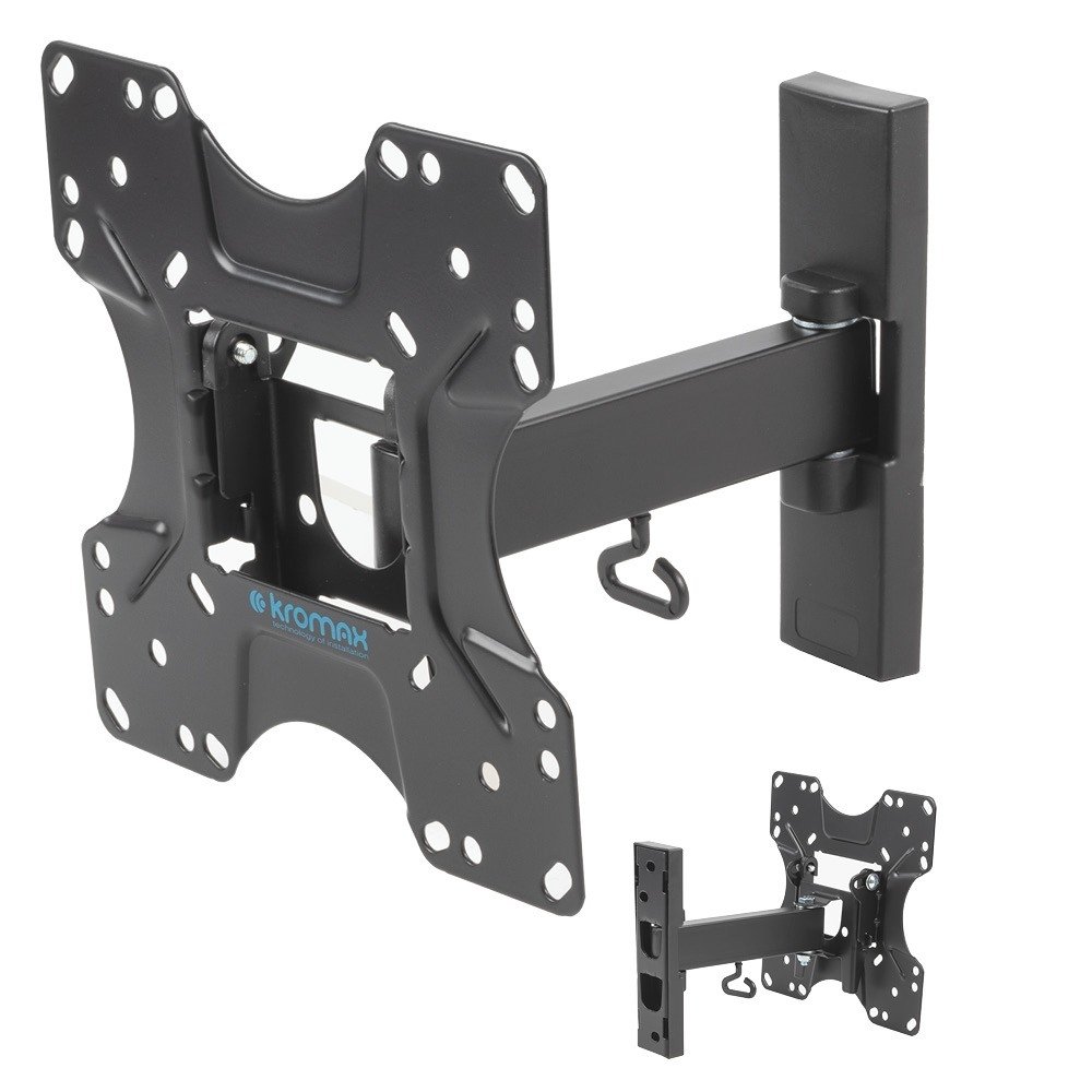 Kromax OPTIMA-213 черный 20"-43" макс.30кг настенный поворот и наклон, 29009