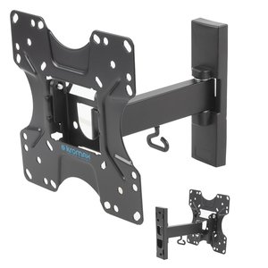 Kromax OPTIMA-213 черный 20"-43" макс.30кг настенный поворот и наклон, 29009