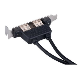 Cablexpert Планка USB 2.0 на заднюю панель низкопрофильная, 2 порта USB (CCUSBRECEPTACLE-LP)