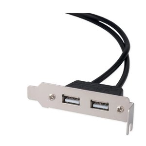 Cablexpert Планка USB 2.0 на заднюю панель низкопрофильная, 2 порта USB (CCUSBRECEPTACLE-LP)