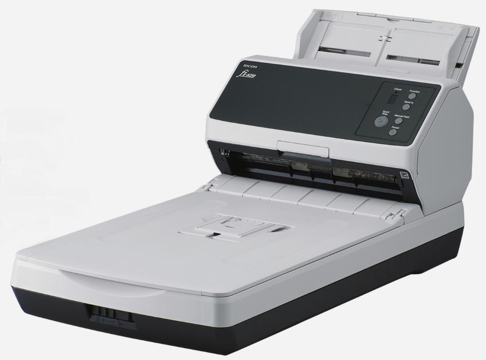 Ricoh(PFU) fi-8250 Документ сканер А4, двухсторонний, 50 стр/мин, автопод. 100 листов, cо встроенным планшетом, USB 3.2, Gigabit Ethernet/ Ricoh(PFU) fi-8250, Document scanner, A4, duplex, 50 ppm, ADF 100 + Flatbed, USB 3.2, Gigabit Ethernet, PA03810-B601