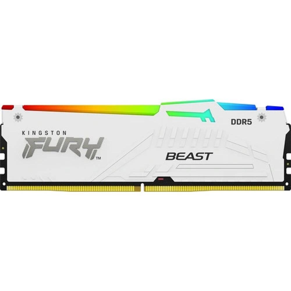 Kingston DDR5 DIMM 16GB 5200MHz KF552C40BWA-16 Fury Beast RGB RTL Gaming PC5-41600 CL40 288-pin 1.25В single rank с радиатором Ret