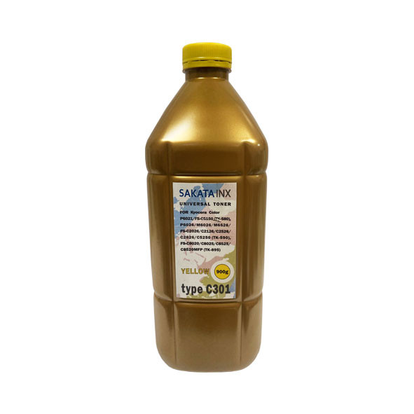 Тонер для KYOCERA FS Color Универсал тип 301Y (TK-580/590/895) (фл,900,желтый,SAKATA) Gold ATM