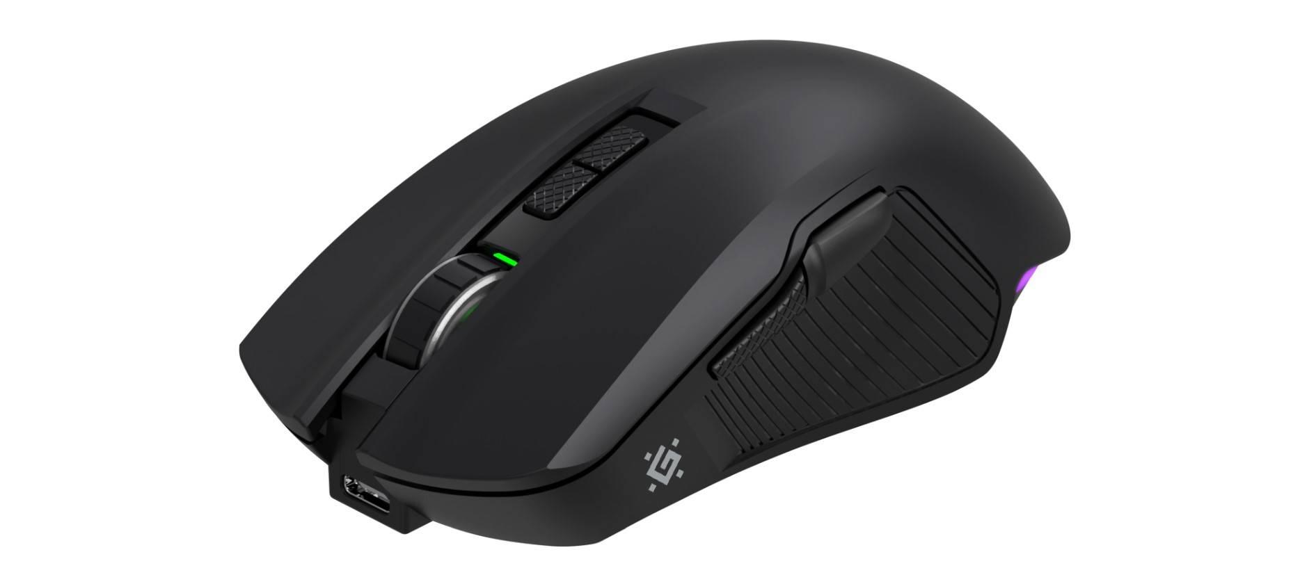 Defender Игровая мышь беспроводная Whisper GM-209 чер,7кн,7200dpi,3в1,400mAh,RGB, 52209