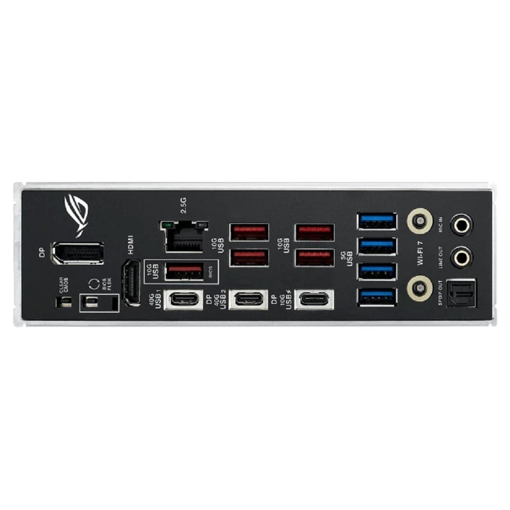 ASUS ROG STRIX X870-F GAMING WIFI (Socket AM5, ATX, 4xDDR5(192GB), DP/HDMI, 1xPCIe 5.0x16/1xPCIe 4.0x16, 1xLAN (2.5GbE), Wi-Fi 7, BT 5.4, 2xSATA 6Gb/s, 4xM.2, 2xUSB4 Type-C, 1xUSB-C, 9xUSB 3.2)